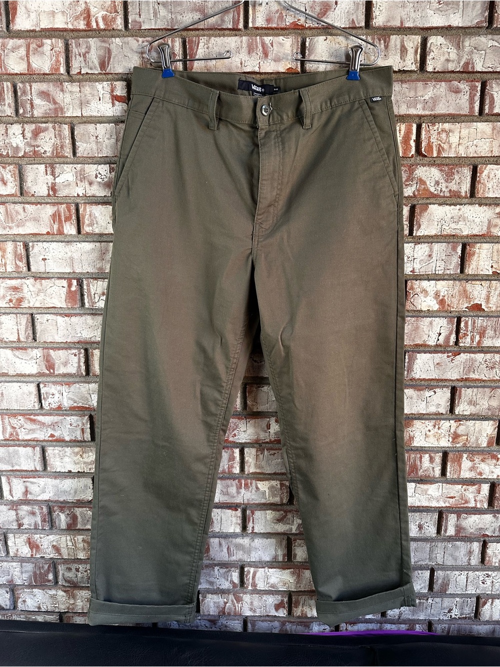 Vans Authentic Chino Straight Fit 34/32 Dark Green Pants